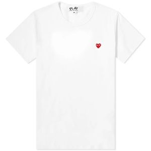 Comme Des Garcons CDG PLAY White Red Heart T-Shirt